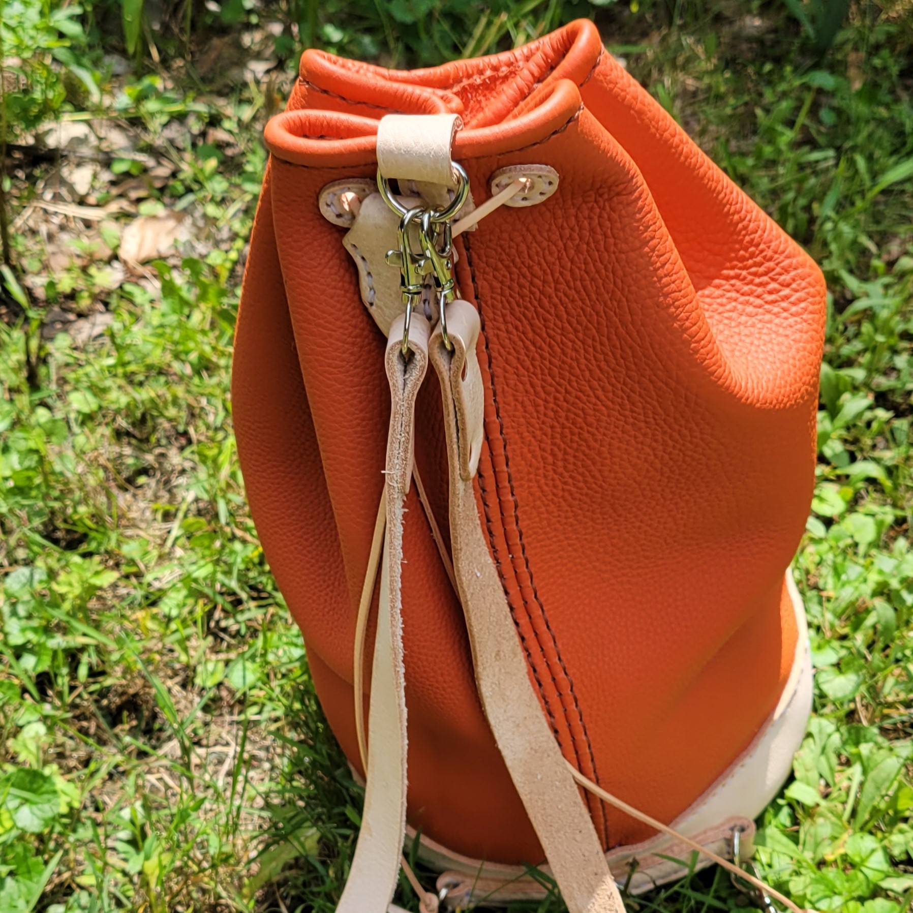 Orange Leather Bag