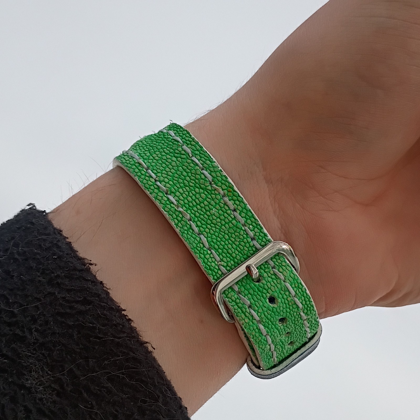 Watch band partially assembled