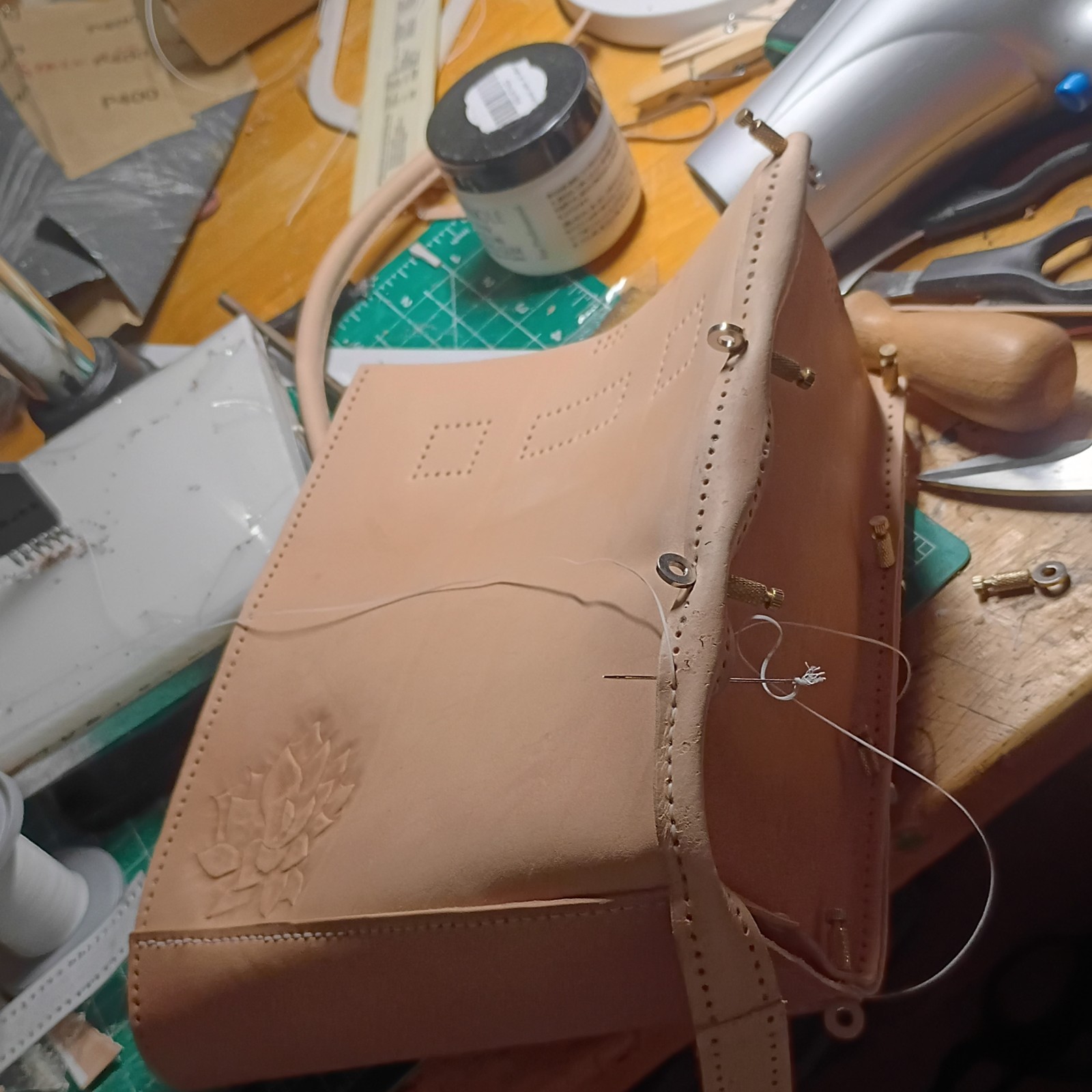 Partially assembled bag